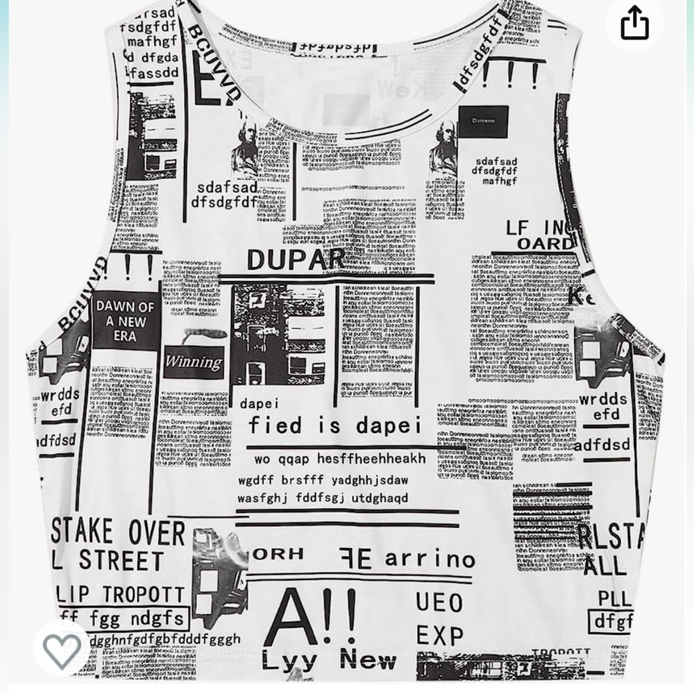 Newspaper Tank Top